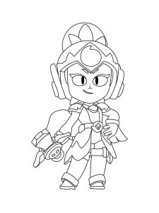 Janet Brawl Stars Coloring Page 9