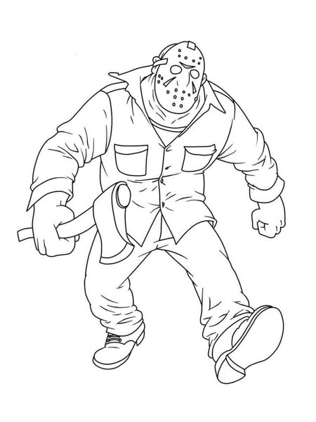 Jason Voorhees coloring pages