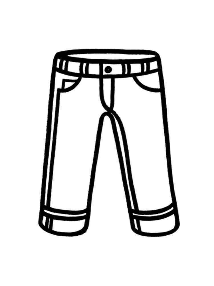 Premium Vector  Drawstring jeans for boy outline for coloring on a white  background