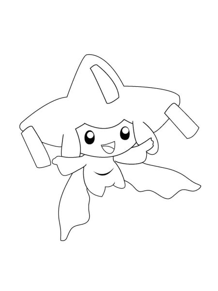 Jirachi Pokemon coloring pages - Free Printable