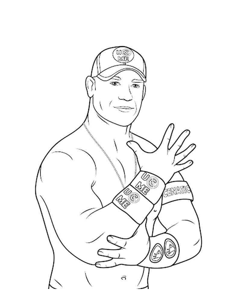 John Cena coloring pages. Download and print John Cena coloring pages