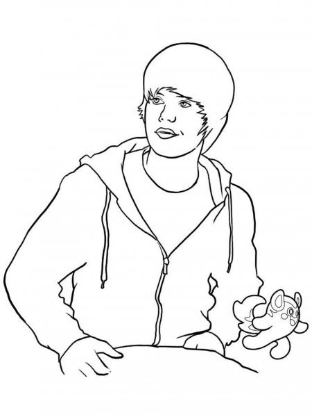 Justin Bieber coloring pages