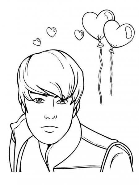 Justin Bieber coloring pages