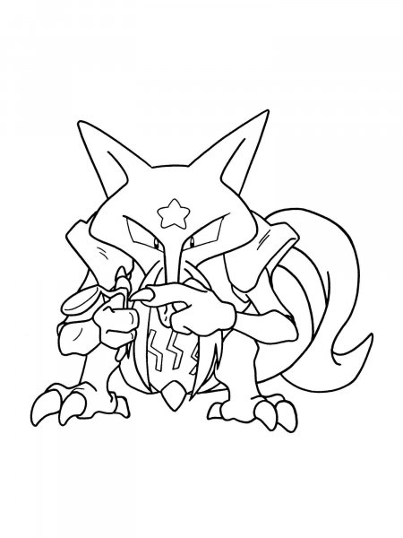 Pokemon Kadabra coloring pages - Free Printable