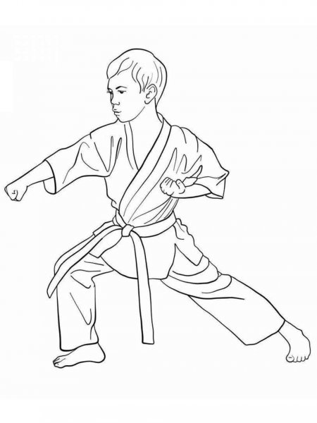 Karate coloring pages