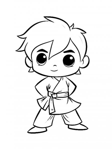 Karate coloring pages