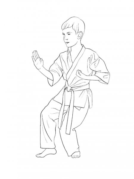 Karate coloring pages