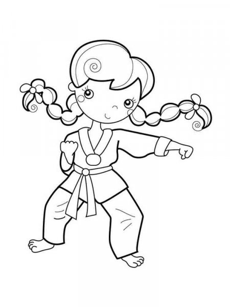 Karate coloring pages