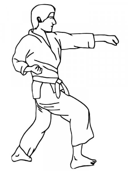 Karate coloring pages