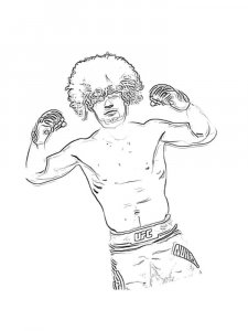 Khabib Nurmagomedov Coloring Pages 3