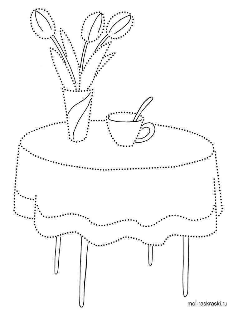 Kitchen Table coloring pages. Download and print Kitchen Table coloring