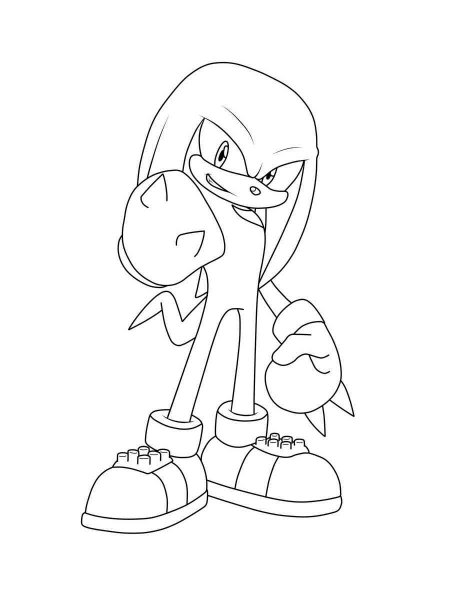 Knuckles coloring pages