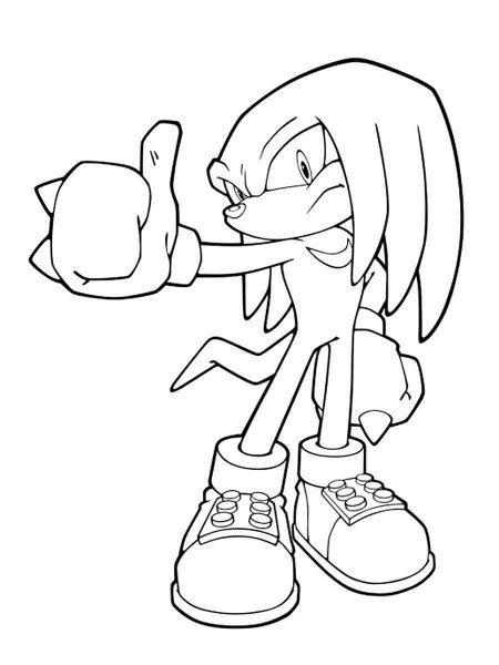 Knuckles coloring pages