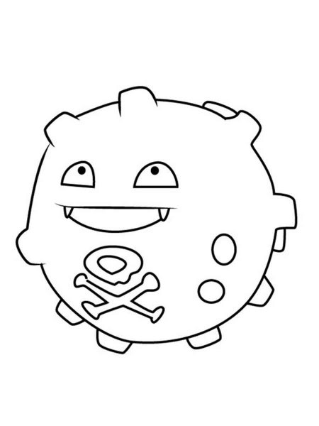 Koffing Pokemon coloring pages - Free Printable