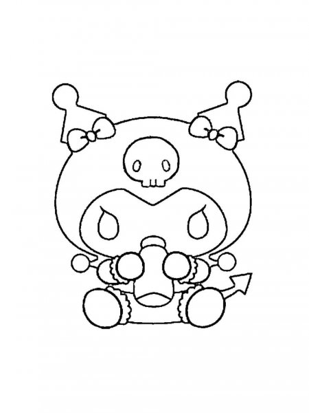 Kuromi coloring pages