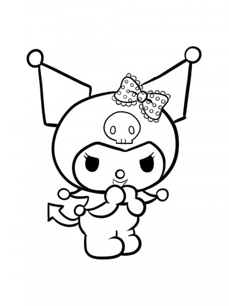 Kuromi coloring pages