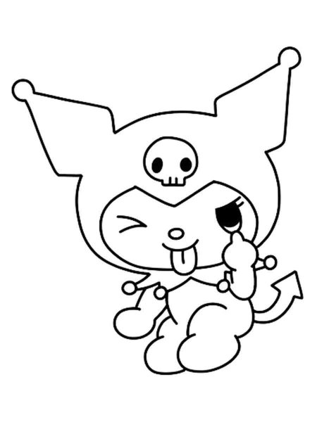 Kuromi coloring pages