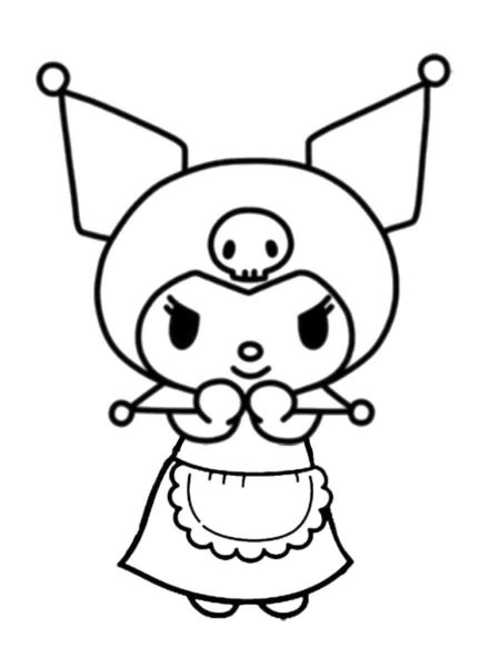 Kuromi Coloring Pages