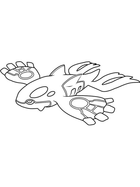 Kyogre Pokemon coloring pages - Free Printable