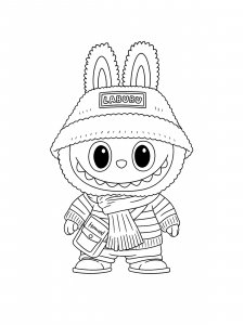 Labubu coloring page 1