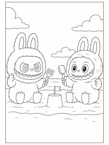 Labubu coloring page 3