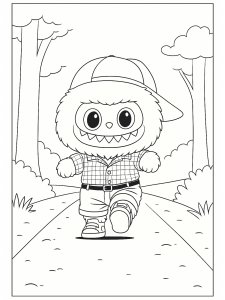 Labubu coloring page 4