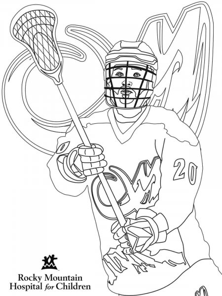 Lacrosse coloring pages