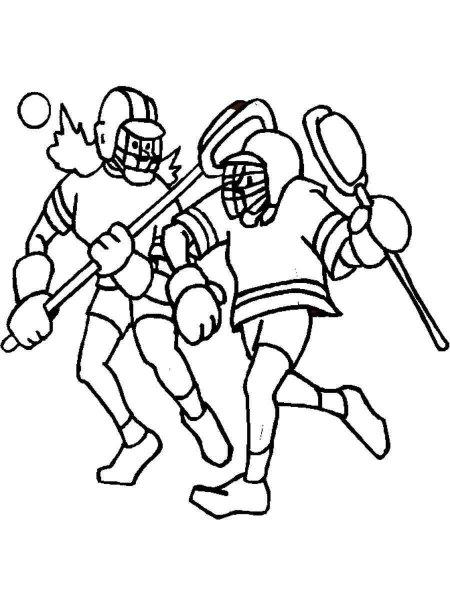 Lacrosse coloring pages