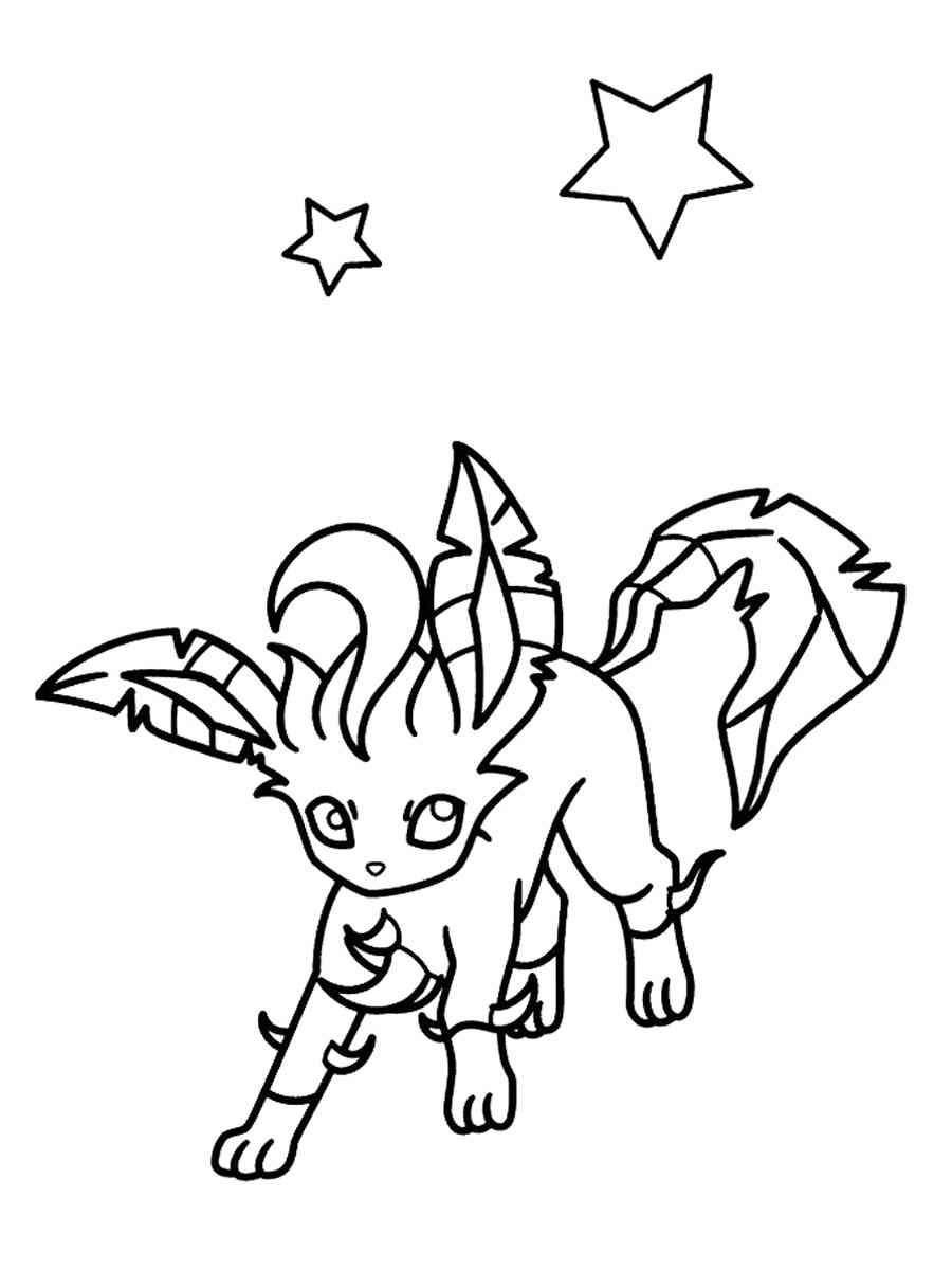 Pokemon Leafeon Coloring Pages Free Printable