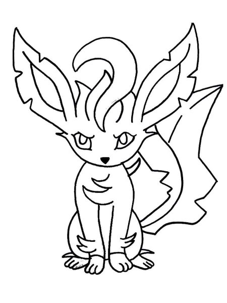 Pokemon Leafeon coloring pages - Free Printable