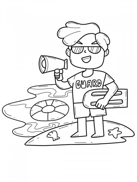 Lifeguard coloring pages