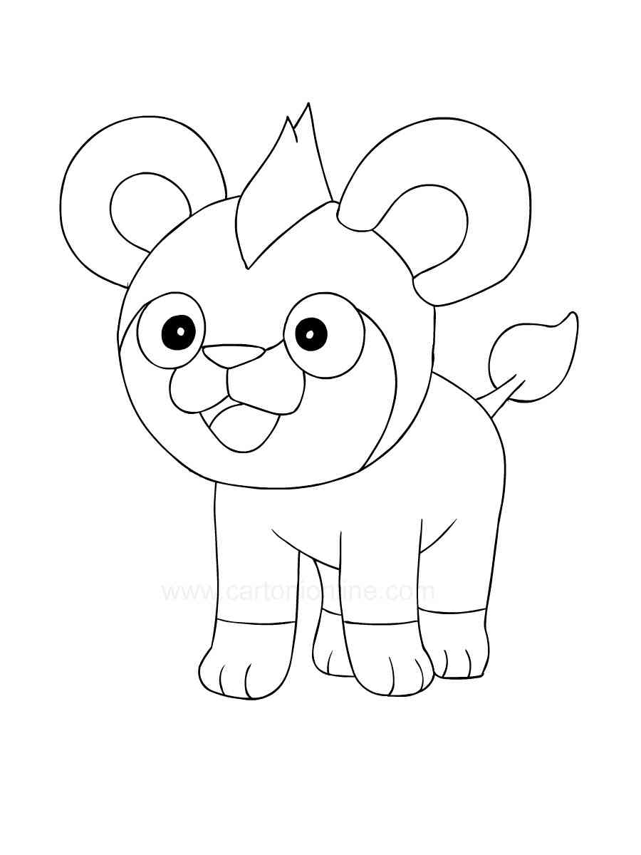 Pokémon fofo Litleo para colorir