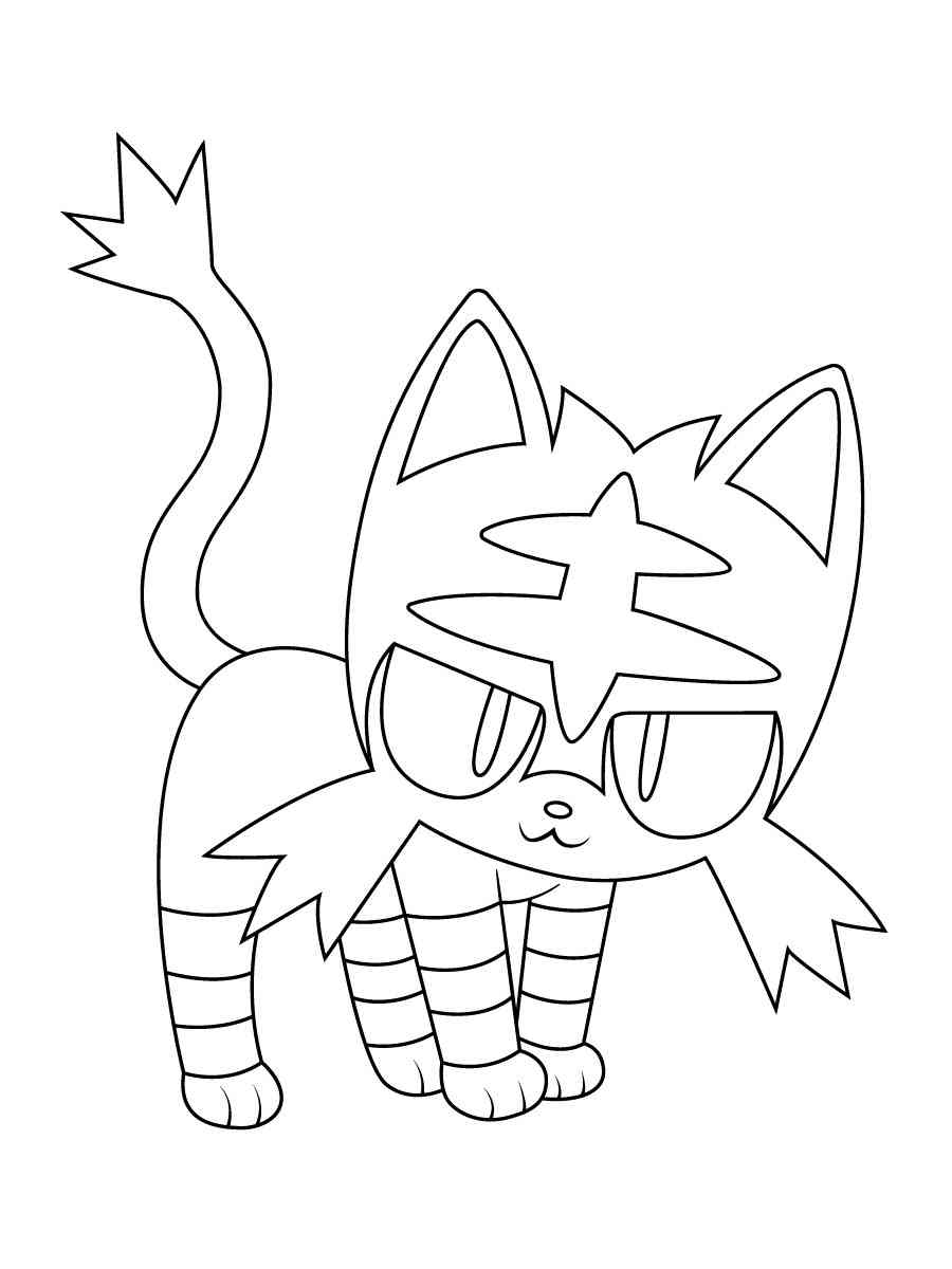 Pokemon Litten Coloring Pages Free Printable