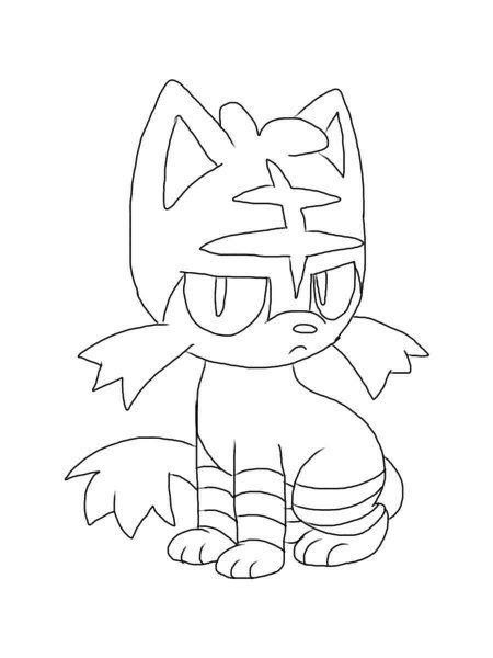 Pokemon Litten coloring pages - Free Printable