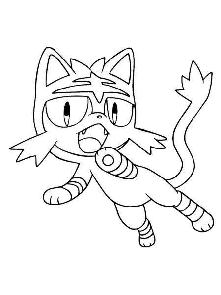 Pokemon Litten coloring pages - Free Printable