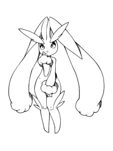 lopunny coloring page pdf pokemon