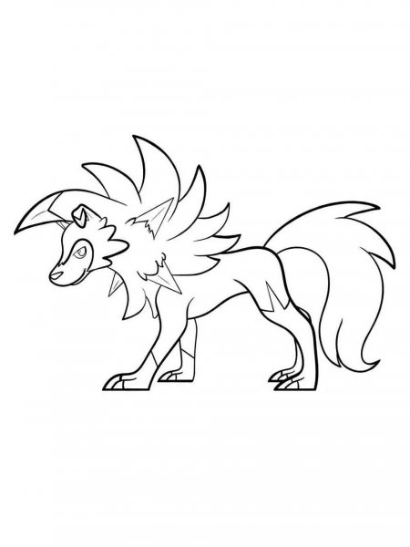 Lycanroc Pokemon coloring pages - Free Printable