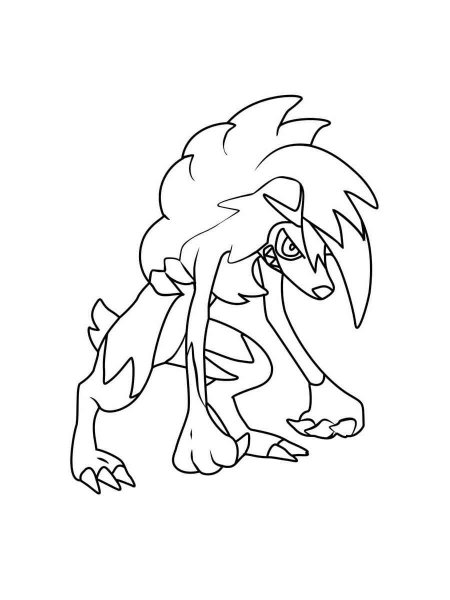 Lycanroc Pokemon coloring pages - Free Printable