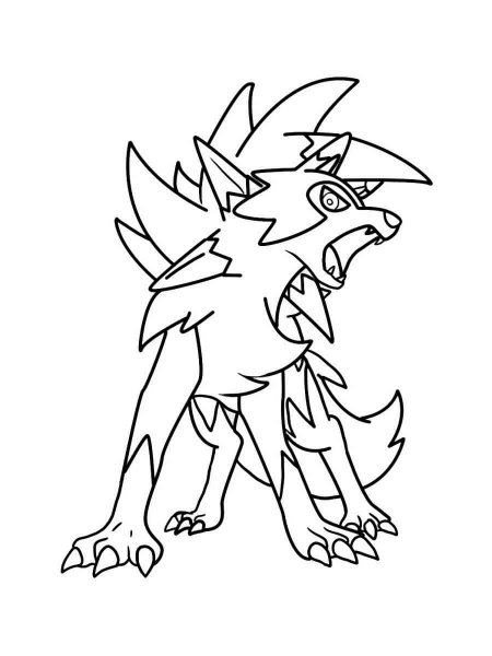 10 Fun Pokémon Coloring Pages of Lycanroc to Try