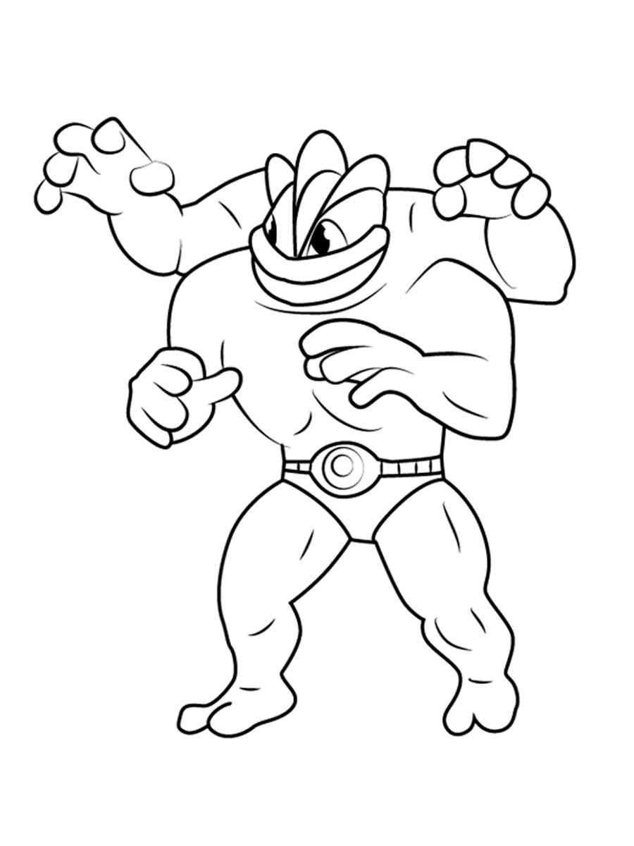 Pokemon Machamp coloring pages - Free Printable