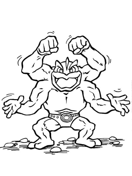 Pokemon Machamp coloring pages - Machamp Coloring Page 3