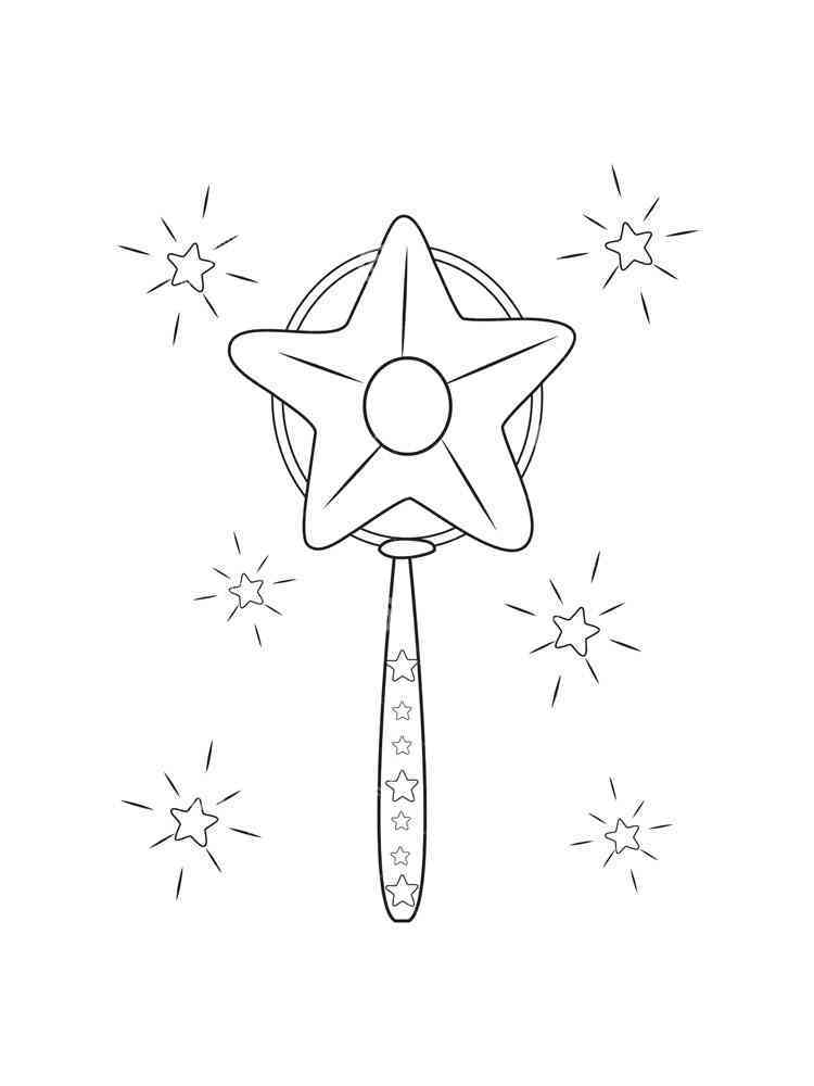 Magic Wand Coloring Pages