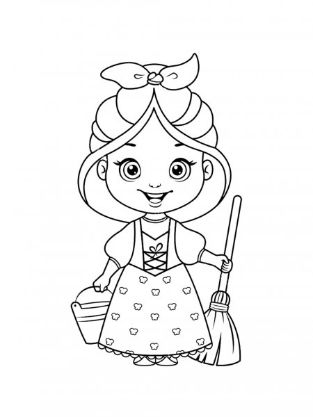 Maid coloring pages