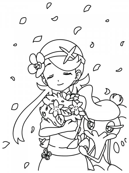 Mallow Pokemon coloring pages