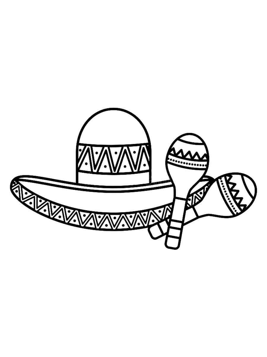 Maracas coloring pages