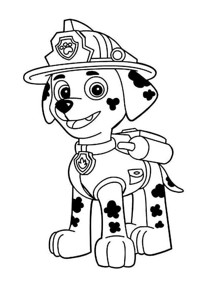 Marshall Paw Patrol Coloring Pages Download And Print Marshall Paw Patrol Coloring Pages