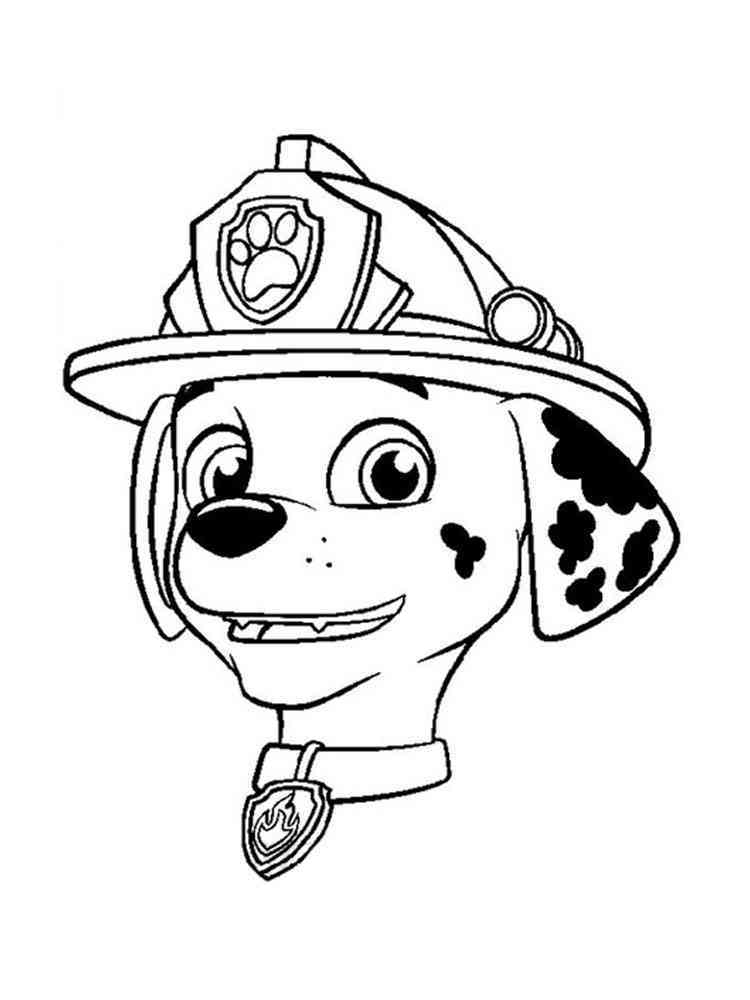 marshall paw patrol coloring pages download and print