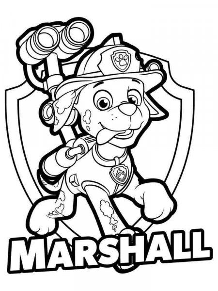 Marshall Paw Patrol Coloring Pages