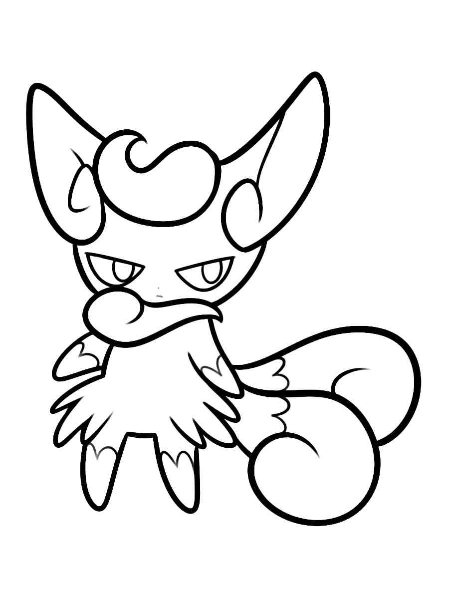 meowstic coloring page in pdf pokemon