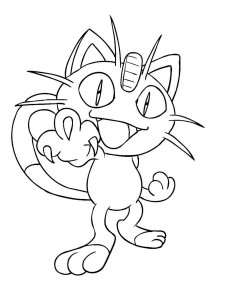 Pokemon Meowth coloring pages - Free Printable